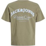 JACK & JONES JUNIOR - JJEBRANDES - T-shirt - Groenbruin - Katoen