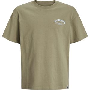 JACK & JONES JUNIOR - JJEBRANDES - T-shirt - Groenbruin - Katoen