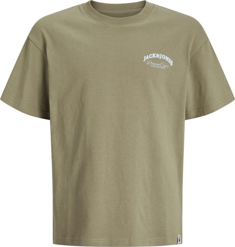JACK & JONES JUNIOR - JJEBRANDES - T-shirt - Groenbruin - Katoen