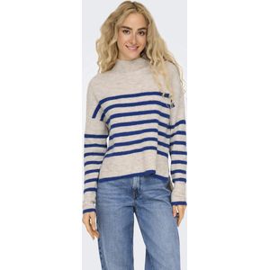 Only - Onlfridi Life Ls Stripe High Neck Cc Knt - Dames - Gebreide Truien