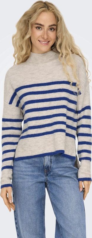 Only - Onlfridi Life Ls Stripe High Neck Cc Knt - Dames - Gebreide Truien