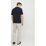 Jack & Jones - Heren Polo SS Sandri Knit Polo - Blauw - Maat L