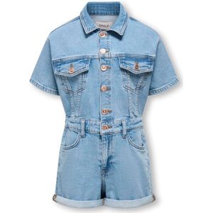 ONLY GIRLS - Rok - Denim - Blauw - Gulp met Knopen - Elastische Tailleband