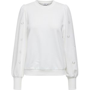 ONLY ONLFEMME PUFF EMBROIDERY UB SWT Dames Trui Cloud Dancer Butterfly
