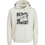 JACK & JONES - Hoodie - Mêlee Ecru - Katoen - Met Kap - Lange Mouwen