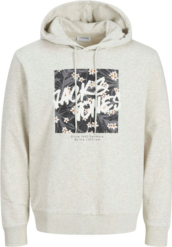 JACK & JONES - Hoodie - Mêlee Ecru - Katoen - Met Kap - Lange Mouwen