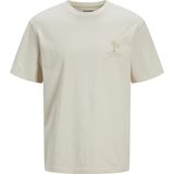 Jack & Jones - JJSUMMER VIBES TEE SS CREW NECK LN - T-shirt - Moonbeam - Katoen - Relaxed Fit
