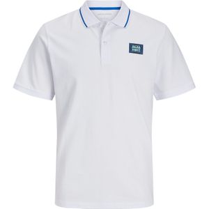 Jack & Jones - JJHUDSON POLO SS - Poloshirt - Wit - 100% Katoen