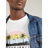 Jack & Jones Rundhalsshirt »JJPALM TEE SS CREW NECK LN«