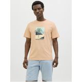 Jack & Jones - JJBARBADOS TEE SS CREW NECK - T-shirt - Peach Parfait