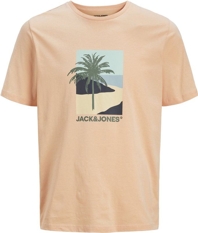 Jack & Jones - JJBARBADOS TEE SS CREW NECK - T-shirt - Peach Parfait