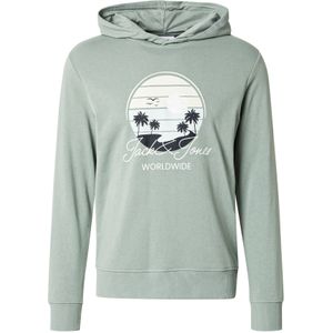 JACK&JONES JJPALM SWEAT HOOD Heren Trui - Iceberg Green
