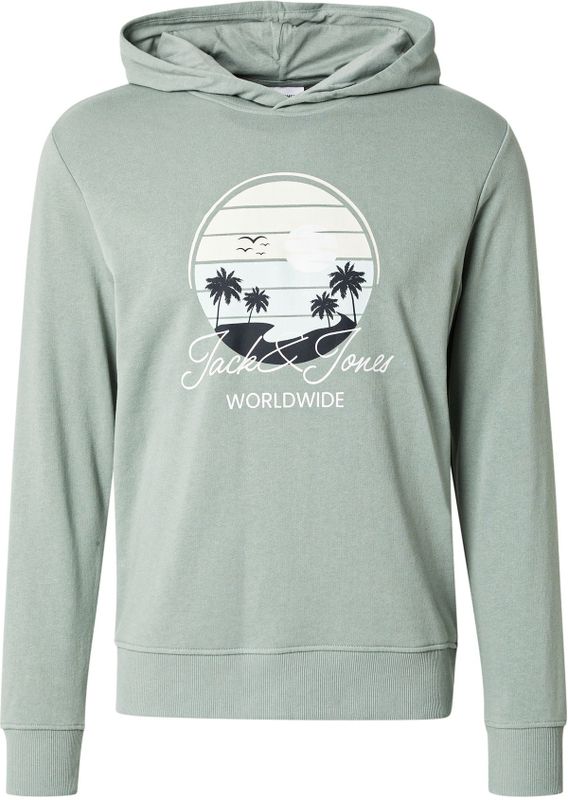 Jack & Jones - Palm Hoodie - Groen - Katoen/Polyester - Regular Fit
