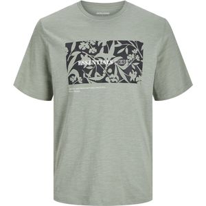 Jack & Jones Jjjeff Monochrome Shape Tee Ss Crew Neck, Iceberg Green., S