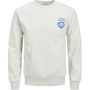 JACK & JONES Jjcharge-sweatshirt met ronde hals, gemêleerd, wit, maat S voor heren, Melange Wit, S