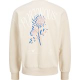 JACK & JONES Jjcharge Bedrukte sweatshirt met ronde hals voor heren, ronde hals, bedrukt, Jjcharge (1 stuk), Maanstraal, XXL