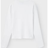 NAME IT - Shirt 'Dinci' - Wit - T-shirt - Lange Mouw - Slanke Pasvorm