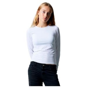 NAME IT - Shirt 'Dinci' - Wit - T-shirt - Lange Mouw - Slanke Pasvorm