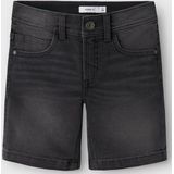 Name It - Nkmsilas Slim L Dnm - Korte Broek - Donkergrijs Denim - Slim Fit
