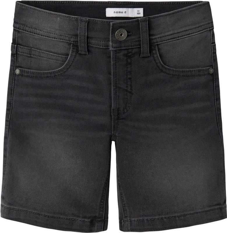 Name It - Nkmsilas Slim L Dnm - Korte Broek - Donkergrijs Denim - Slim Fit
