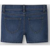 NAME IT - NKFSALLI - Korte Broek - Dark Blue Denim - Slim Fit, Verstelbare Taille, 5-Pocket Ontwerp