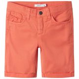 Slim Fit Shorts - Korte Broek - Blauw - Katoen - Verstelbare Taille