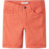 Slim Fit Shorts - Korte Broek - Blauw - Katoen - Verstelbare Taille