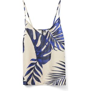 Vero Moda - Grafische Top - Dieppaarse en Blauwe Tint - 69% Viscose en 31% Polyester