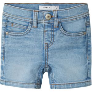 Shorts - Denim - Blauw - Verstelbare Taille - Metalen Drukknopen