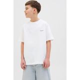 JACK & JONES - T-shirt - Wit - 100% Katoen - Korte Mouwen