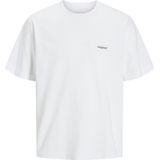 JACK & JONES - T-shirt - Wit - 100% Katoen - Korte Mouwen