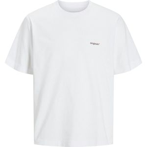 JACK & JONES - T-shirt - Wit - 100% Katoen - Korte Mouwen