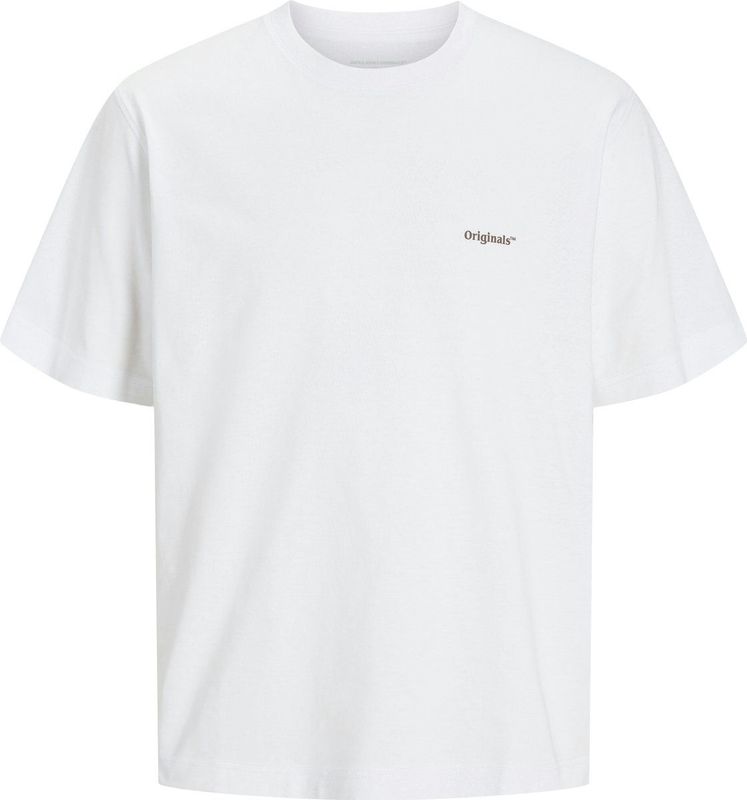 JACK & JONES - T-shirt - Wit - 100% Katoen - Korte Mouwen