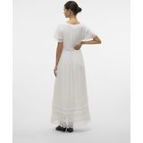 Vmtiffani - Lange Jurk - Maxi Lengte - V-Hals - Volumineuze Mouwen