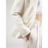 YAS Blazer Dames - Star White - Normale Pasvorm, Knoopsluiting