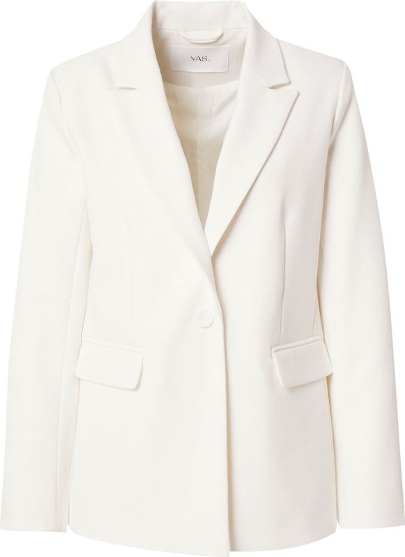 YAS Blazer Dames - Star White - Normale Pasvorm, Knoopsluiting