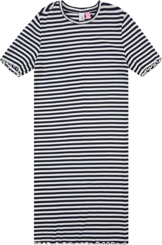VERO MODA - Jerseyjurk - Blauw - Katoen - Korte Mouwen