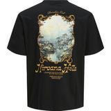 JACK & JONES JUNIOR - JORPARALLEL - T-shirt - Zwart - Katoen