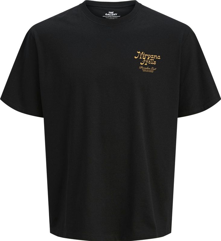 JACK & JONES JUNIOR - JORPARALLEL - T-shirt - Zwart - Katoen