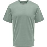 T-shirt - Effen - Jersey - Ronde Hals - Kwartmouw - Losse Pasvorm