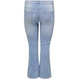 Design - Stretchbroek - Effen - Denim - 7/8 Lengte - Mid Waist