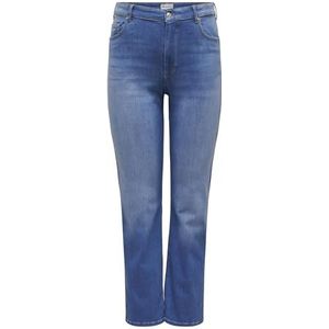 ONLY CARMAKOMA - High Waist Straight Fit Jeans - Blauw - Stretchdenim
