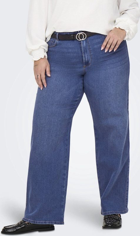 ONLY CARMAKOMA - Wide Fit Jeans - High Waist - Blauw - Katoen