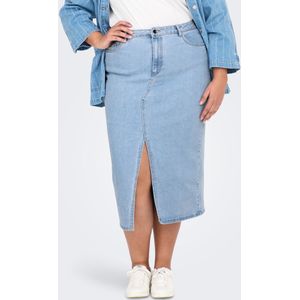 ONLY CARMAKOMA - A-lijnrok - Zwart - Katoen - Midi-lengte