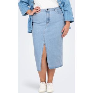 ONLY CARMAKOMA - A-lijnrok - Zwart - Katoen - Midi-lengte