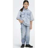 Kids ONLY Zomer jeans broek meisjes blauw - Wide Leg Fit - Kogharmony