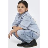 Kids ONLY Zomer jeans broek meisjes blauw - Wide Leg Fit - Kogharmony