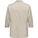 ONLY CARMAKOMA - Blazer - Zwart - Polyester - Omkeerbare Hals - Regular Fit