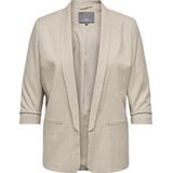 ONLY CARMAKOMA - Blazer - Zwart - Polyester - Omkeerbare Hals - Regular Fit