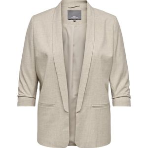 ONLY CARMAKOMA - Blazer - Zwart - Polyester - Omkeerbare Hals - Regular Fit